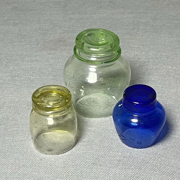 Vintage Lot 3 Pioneer Willow Moon Schnapps Glass Etched Dot Pattern 1945 MCM-UV - Picture 4 of 10